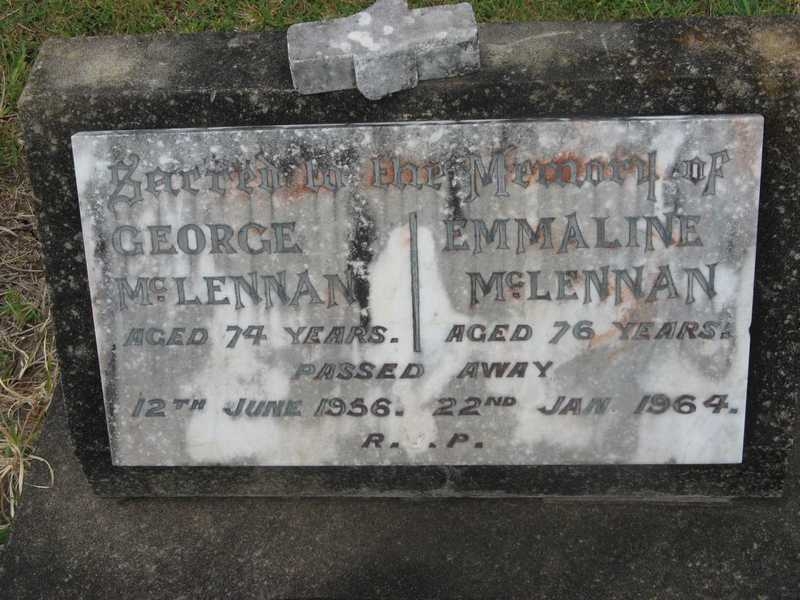 Photo of headstones/George McLennan d1956 hdstn GraftonSth